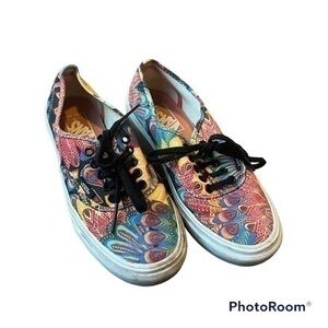 Fun Peacock feather vans